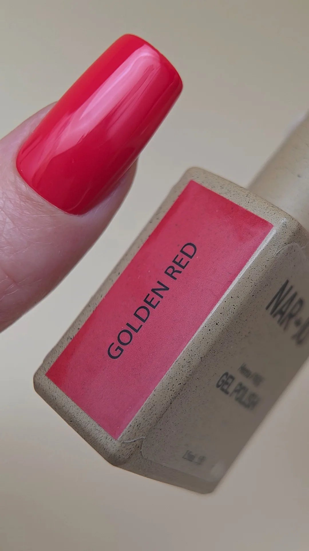 Golden Red Gel Polish swatch