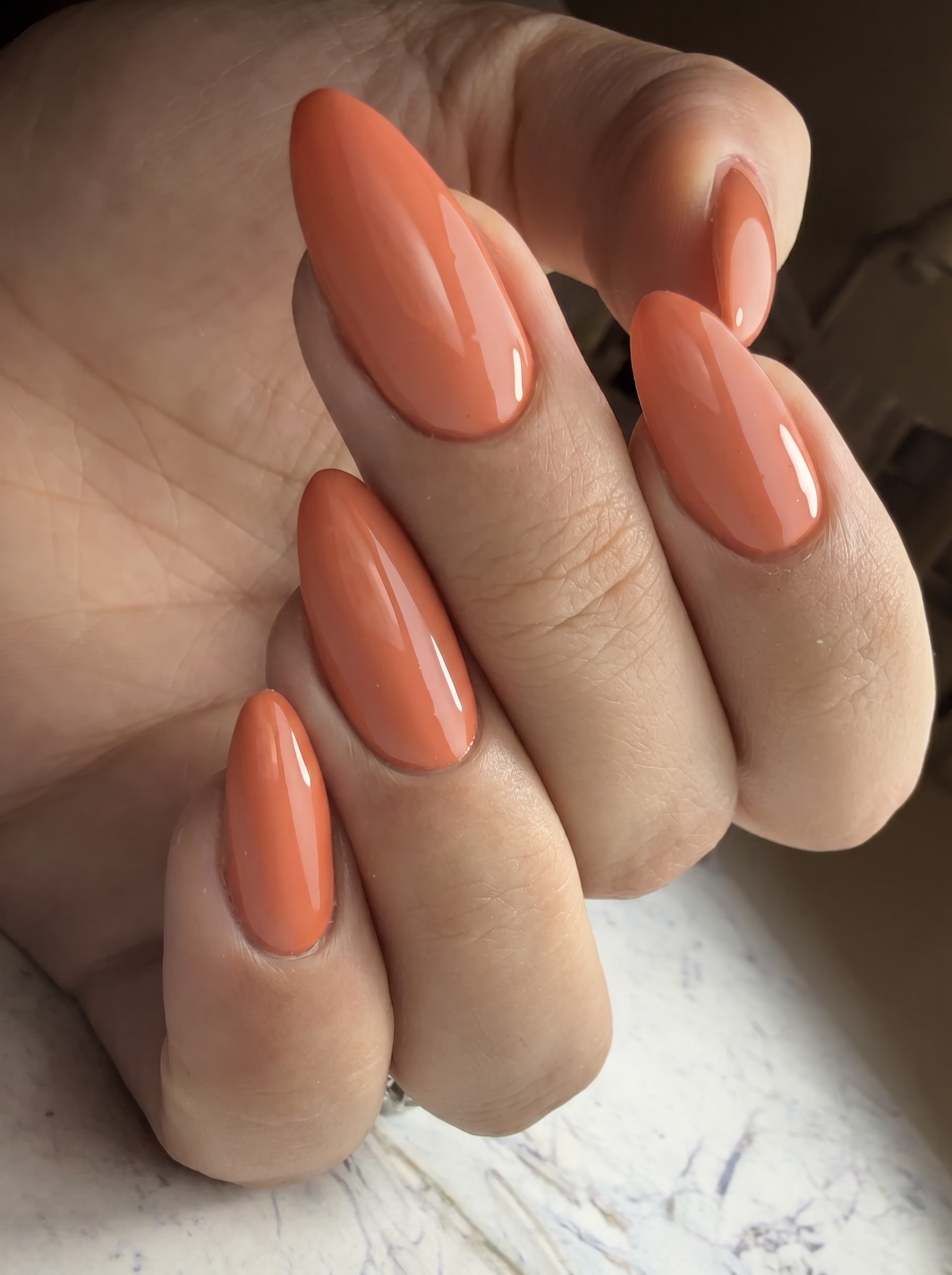 Sunset Glow Gel Polish on nails