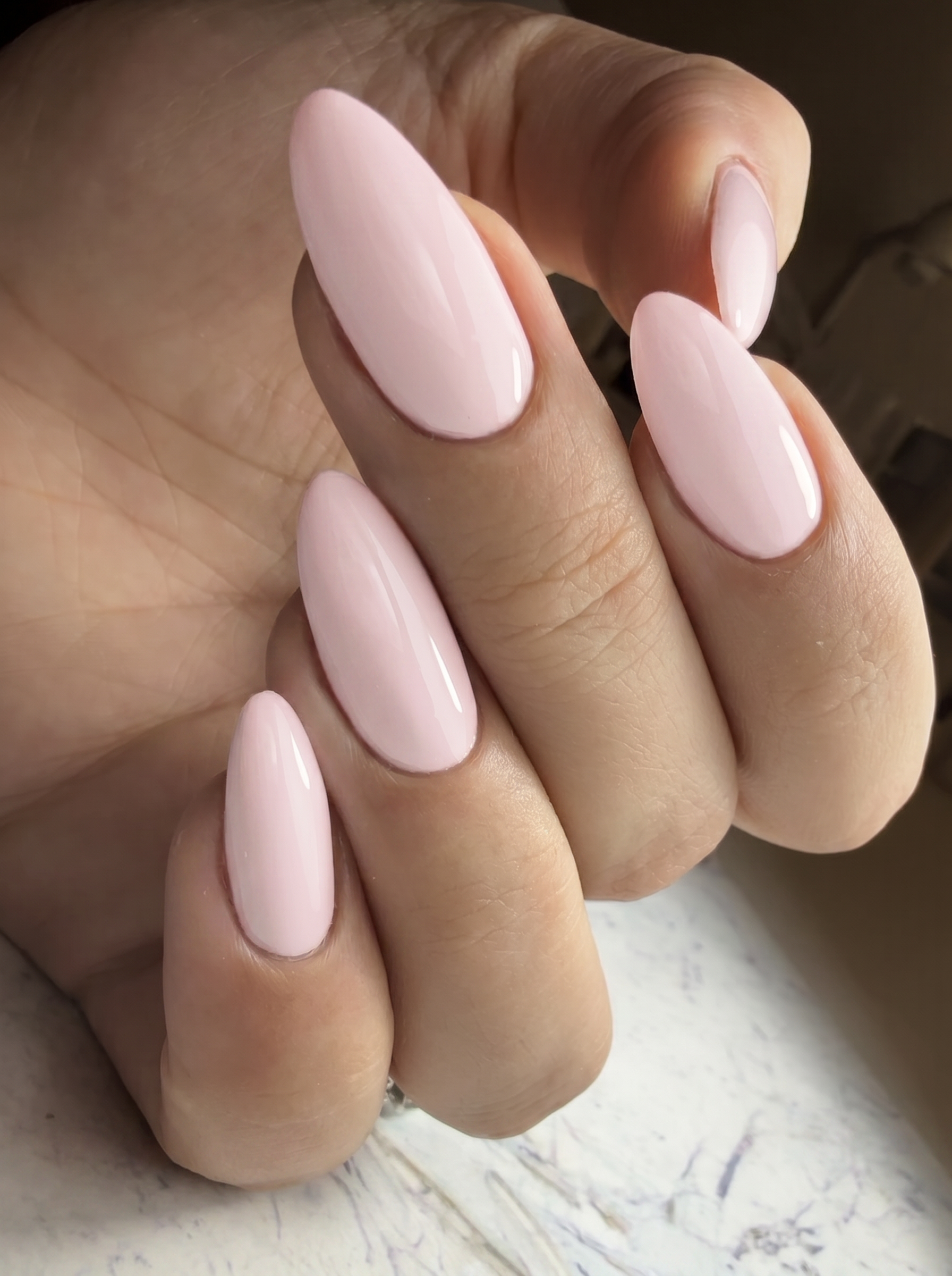Pink Chiffon on nails