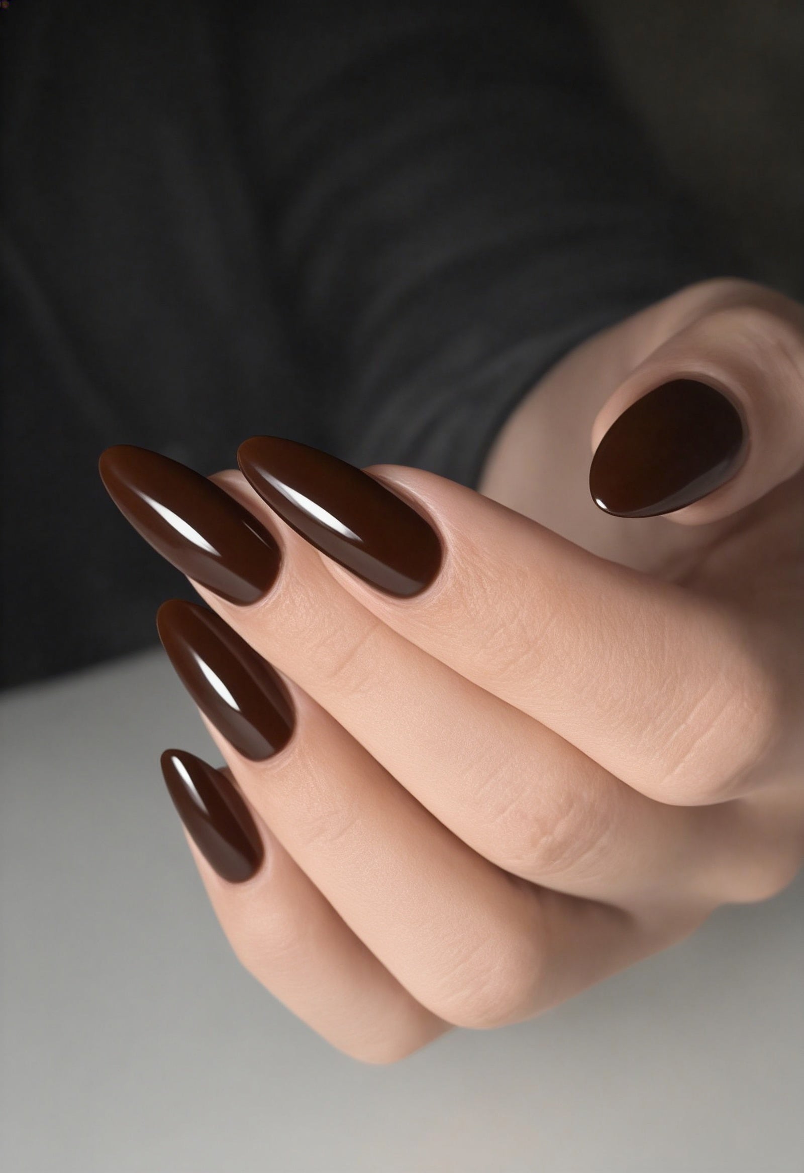 chocolate-amber hand