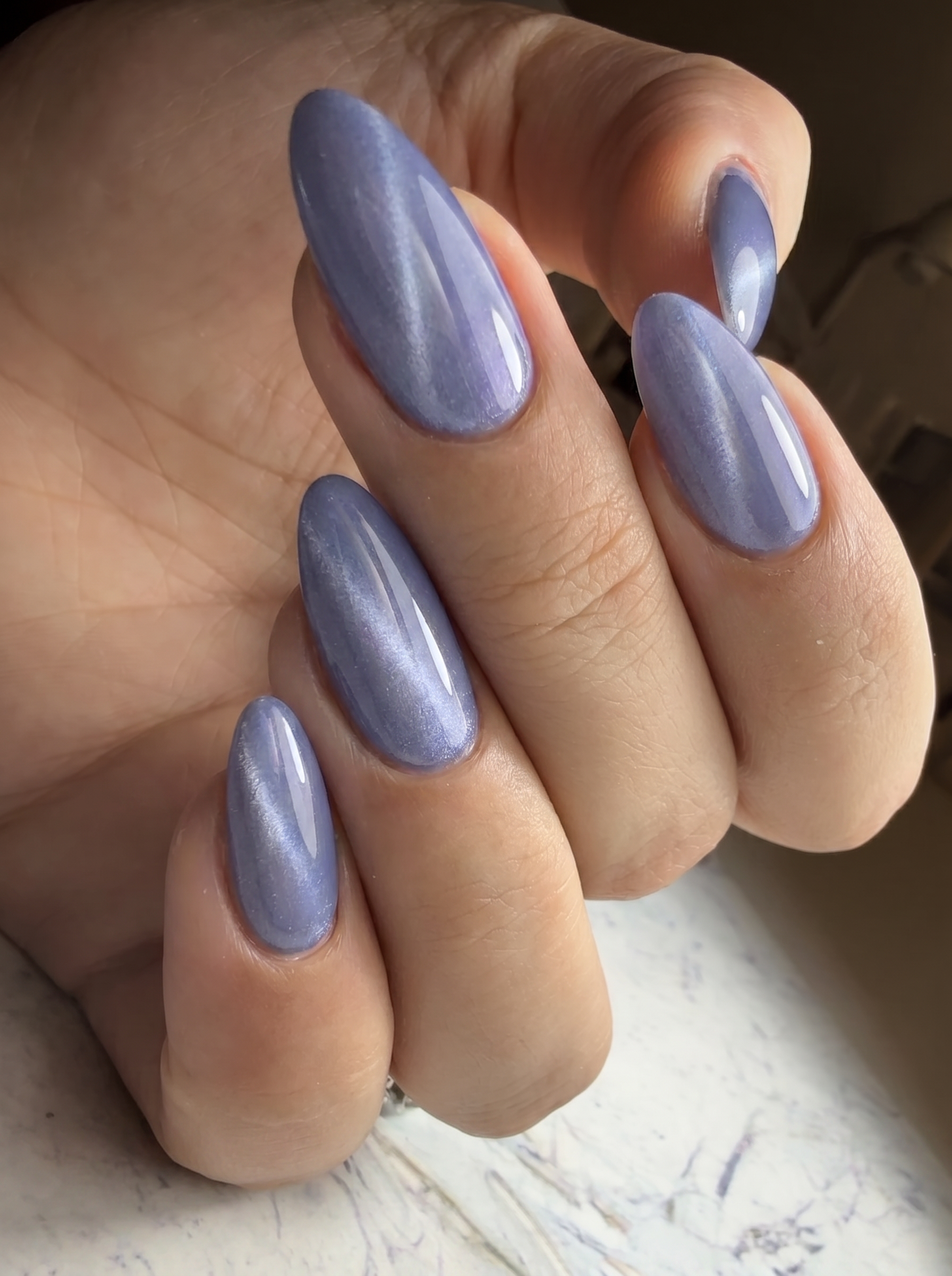 Deep Ocean Mystery Cat Eye on nails