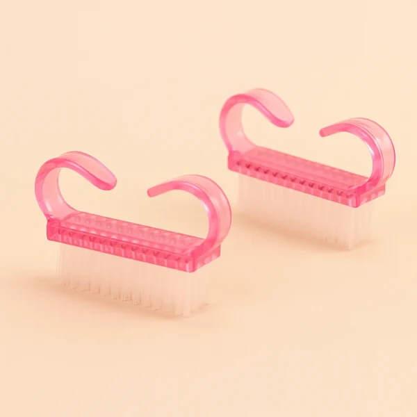 10pcs Nail Dust Brushes – Half-Moon Transparent Handle Manicure Cleaner - Image 2