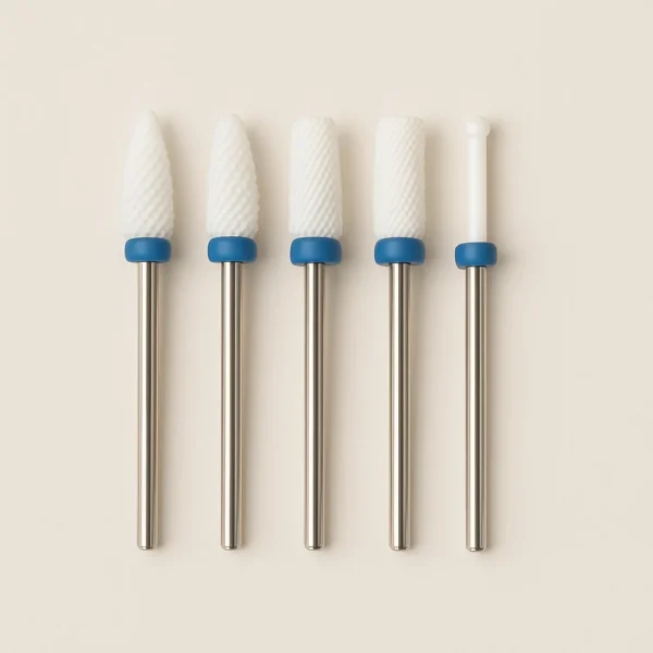 5pcs Ceramic Nail Drill Bits Set – Professional Manicure Tools